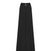 OZLANA Bottoms | Ozln Wide Leg Slit Suit Pants(Black)