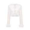 OZLANA Tweeds | Seafall Tweed Pearl Jacket(White)