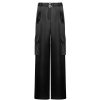 OZLANA Ozln | Ozln Wide Leg Cargo Pants(Black)