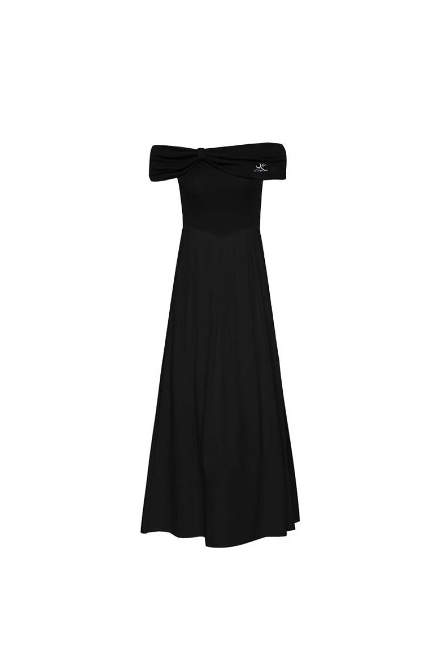 OZLANA Dresses & Sets | Ozln Off Shoulder Bow Knit Dress(Black)