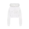 OZLANA Tops | Ozln Heart Rose Cropped Hoodie(White)