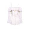 OZLANA Dresses & Sets | Tenderness Off Shoulder Bustier Lace Dress(Cream)