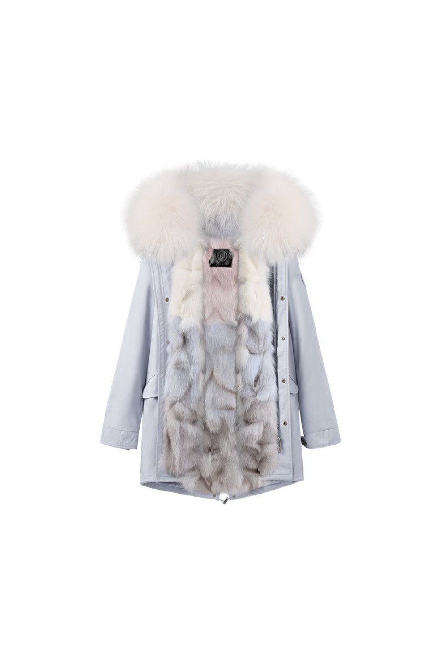 OZLANA Classic & Designer Parkas | Airy Blue+Coconut Ice Cream