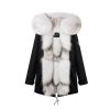 OZLANA Classic & Designer Parkas | Black + Classic Snow Fox