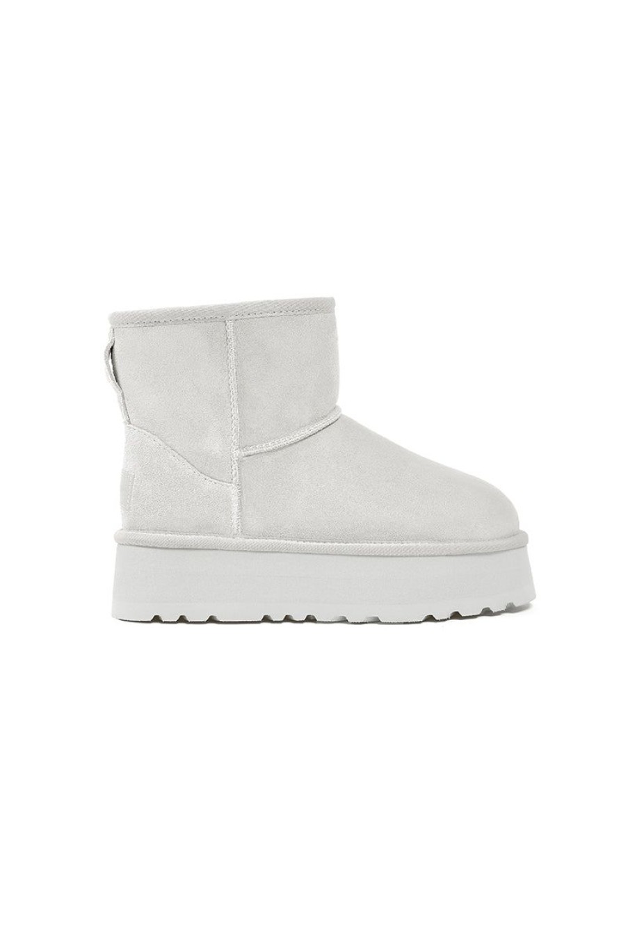 OZLANA Shoes | Ozlana Classic Platform Mini Boots (Off White)