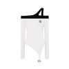 OZLANA Tops | Ozln Asymmetrical Garter Buckle Tank(White)