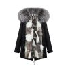 OZLANA Classic & Designer Parkas | Black(Men)+Classic Silver Fox