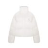 OZLANA Down Puffer Jackets | Melting Rose Heart Quilted Puffer Jacket(Cream)