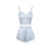 OZLANA Matching Sets | Lost To Time Satin Set(Blue)