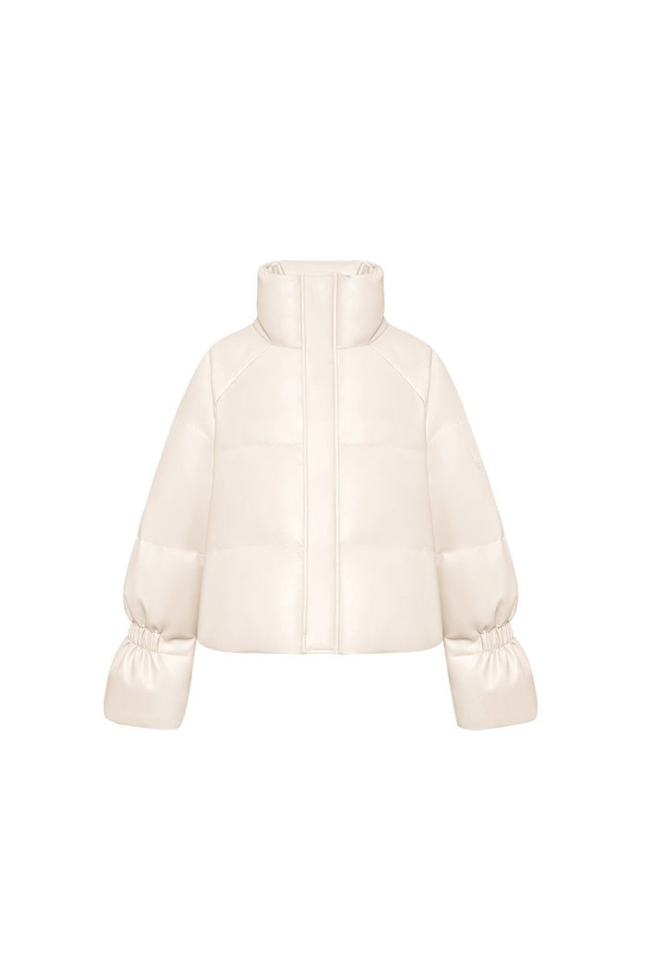 OZLANA Down Puffer Jackets | Resort Pu Down Bread Jacket(Cream)