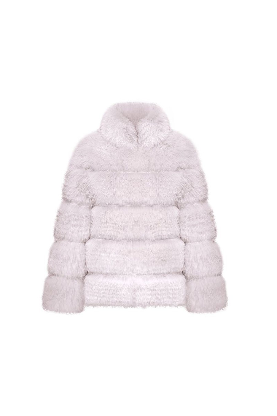 OZLANA Full Fur Jackets | Sophisticate Longline Fox Fur Jacket(Purple)