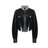 OZLANA Ozln | Ozln Deconstructed Eco Leather Blazer(Black)