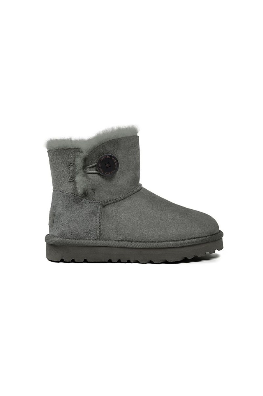 OZLANA Shoes | Ozlana Classicmini Button Boots(Water Resistant)(Grey)