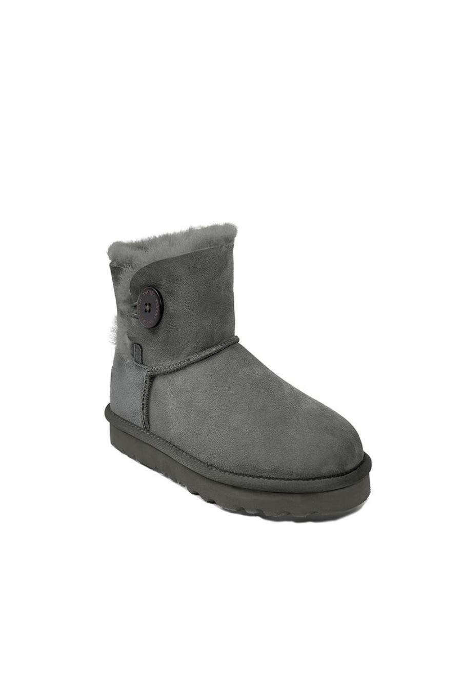 OZLANA Shoes | Ozlana Classicmini Button Boots(Water Resistant)(Grey)