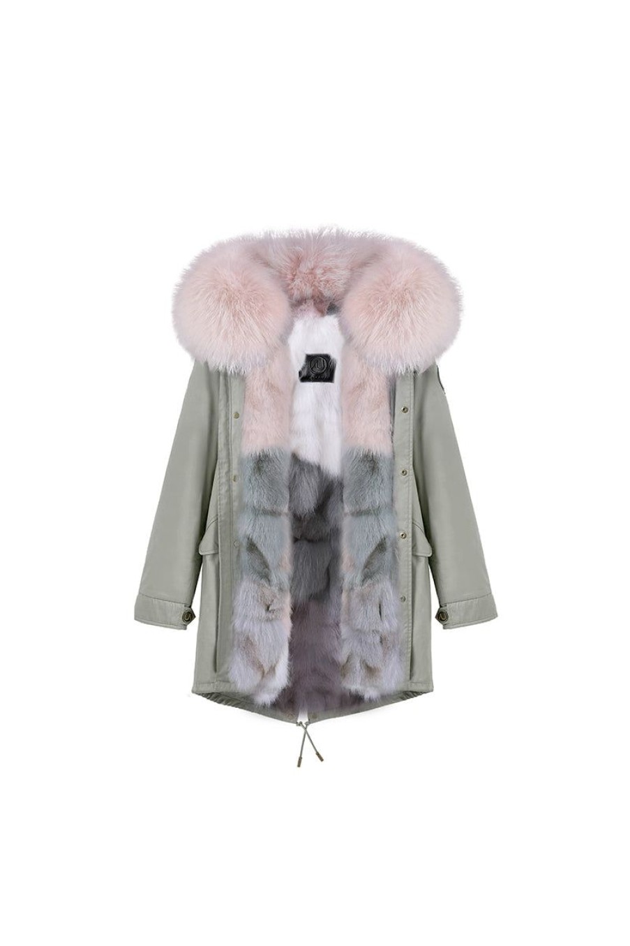 OZLANA Classic & Designer Parkas | Sage Green+Rosemary Ice Cream