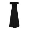 OZLANA Ozln | Ozln Off Shoulder Bow Knit Dress(Black)