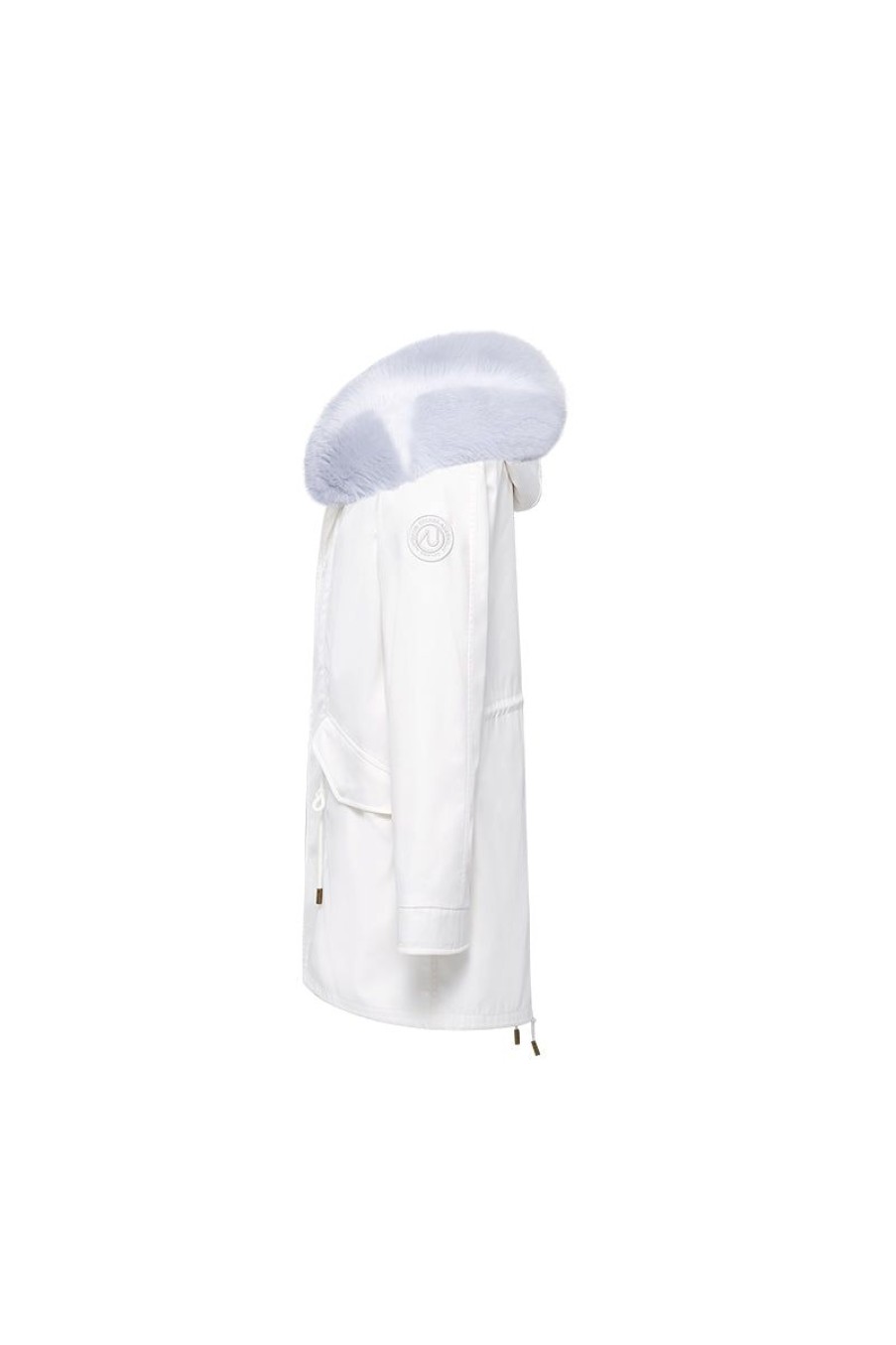 OZLANA Classic & Designer Parkas | White+Blue Diamond