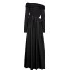 OZLANA Dresses & Sets | Ozln Slant Off Shoulder Maxi Dress(Black)