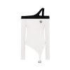 OZLANA Ozln | Ozln Asymmetrical Garter Buckle Tank(White)