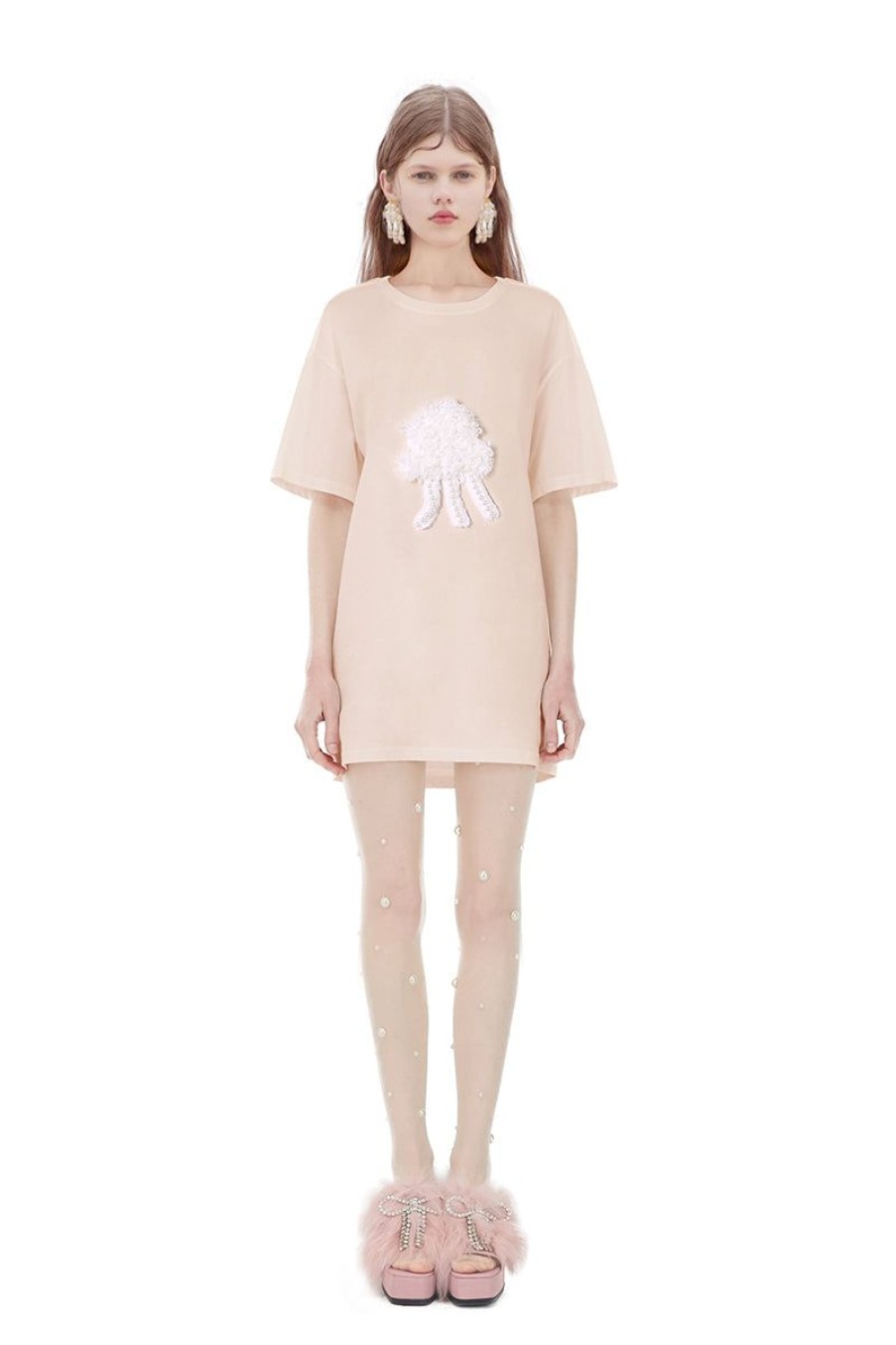 OZLANA Tops | Plush Cartoon Animal T-Shirt(Camel )