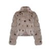 OZLANA Full Fur Jackets | Royal Cloud Bubble Buckle Collar Fox Fur Jacket (Coffee)