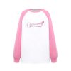 OZLANA Tops | Raglan Contrast Sleeve Sweatshirt (Rose Red)