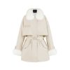 OZLANA Classic & Designer Parkas | Cream White Trench Parka