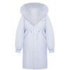 OZLANA Down Puffer Jackets | Omni Fox Fur Down Parka(Blue)