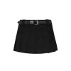 OZLANA Bottoms | Ozln Layered Pleated Skirt (Black)