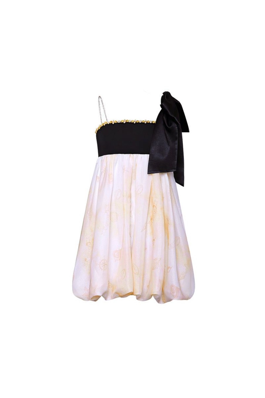 OZLANA Dresses & Sets | Palazzo Crystal Bow Dress (Ivory)