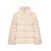 OZLANA Full Fur Jackets | Sophisticate Longline Fox Fur Jacket(Cream)