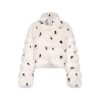 OZLANA Full Fur Jackets | Royal Cloud Bubble Buckle Collar Fox Fur Jacket (White)