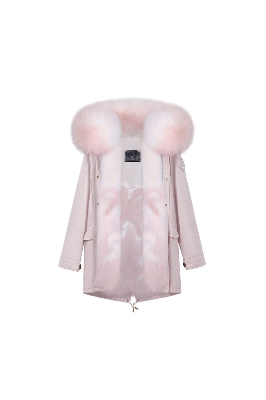 OZLANA Classic & Designer Parkas | Pink+Pink Gradient Bow