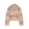 OZLANA Full Fur Jackets | Royal Collar Crop Racoon Fur Jacket (Chestnut)