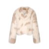 OZLANA Full Fur Jackets | Highland Wide Lapel Crop Racoon Fur Jacket(Cow Chestnut)