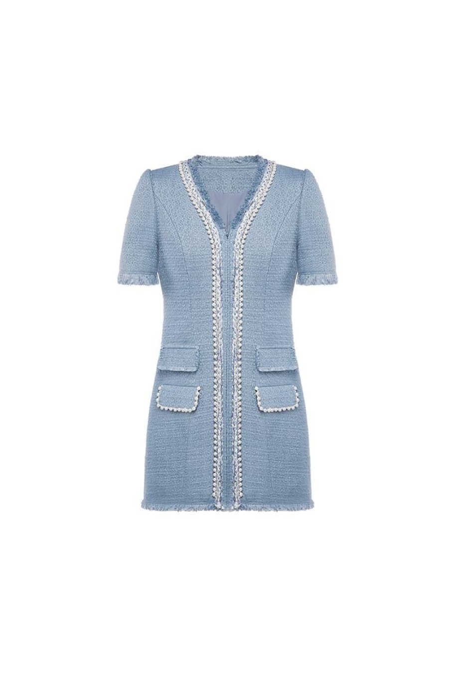 OZLANA Dresses & Sets | Veil Of Water Shift Mini Dress(Blue)