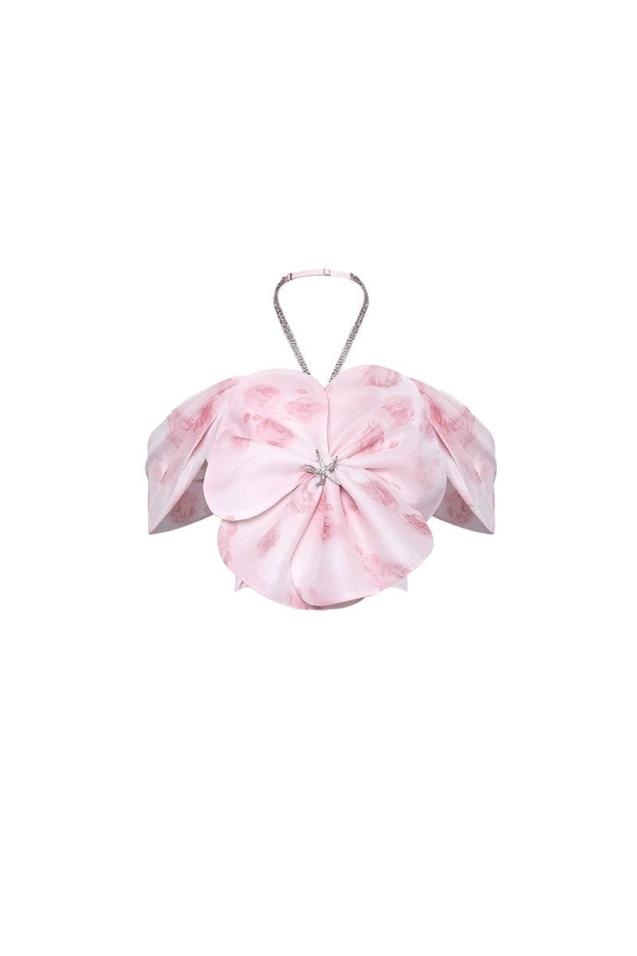 OZLANA Tops | Oceania Orchid Bustier Top (Pink)