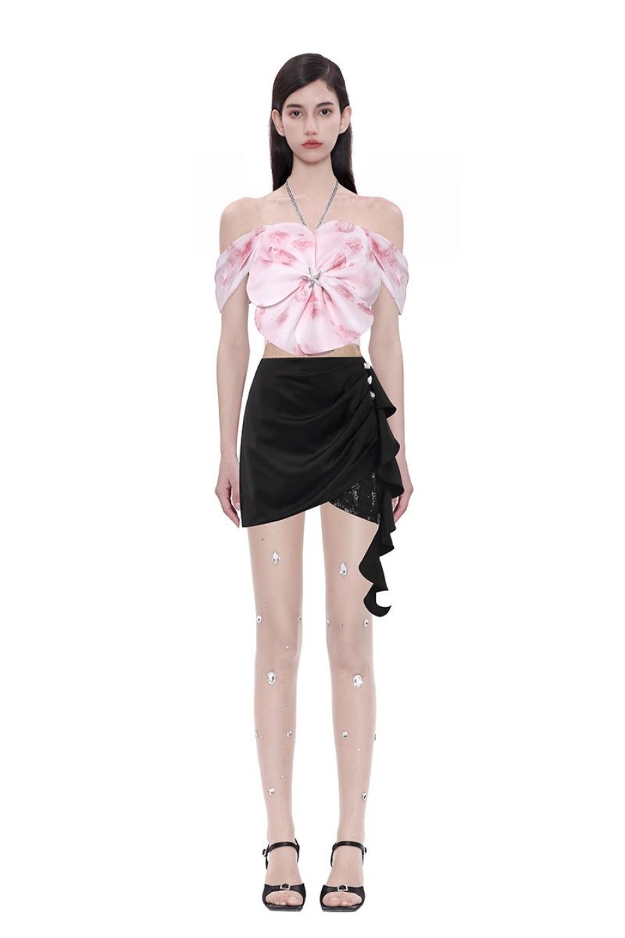 OZLANA Tops | Oceania Orchid Bustier Top (Pink)