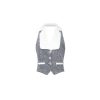 OZLANA Tops | Twilled Tweed Waistcoat Halter Vest(Black And Whit)