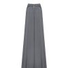 OZLANA Bottoms | Ozln Wide Leg Slit Suit Pants(Grey)