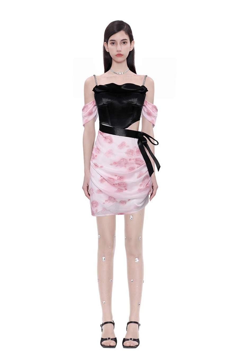 OZLANA Dresses & Sets | Enigma Strapless Corset Dress(Pink)