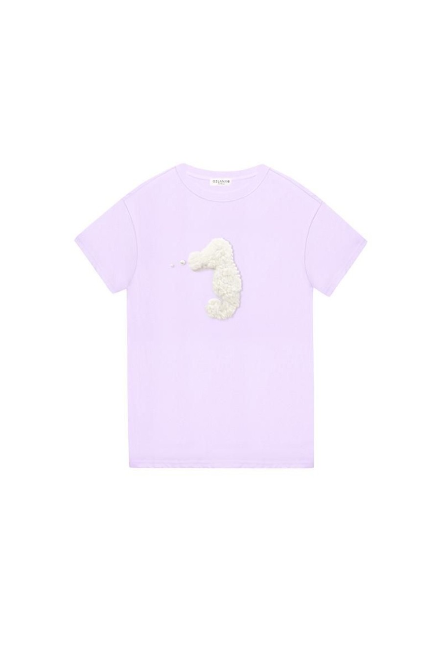 OZLANA Tee Shirts | Plush Cartoon Animal T-Shirt(Purple )