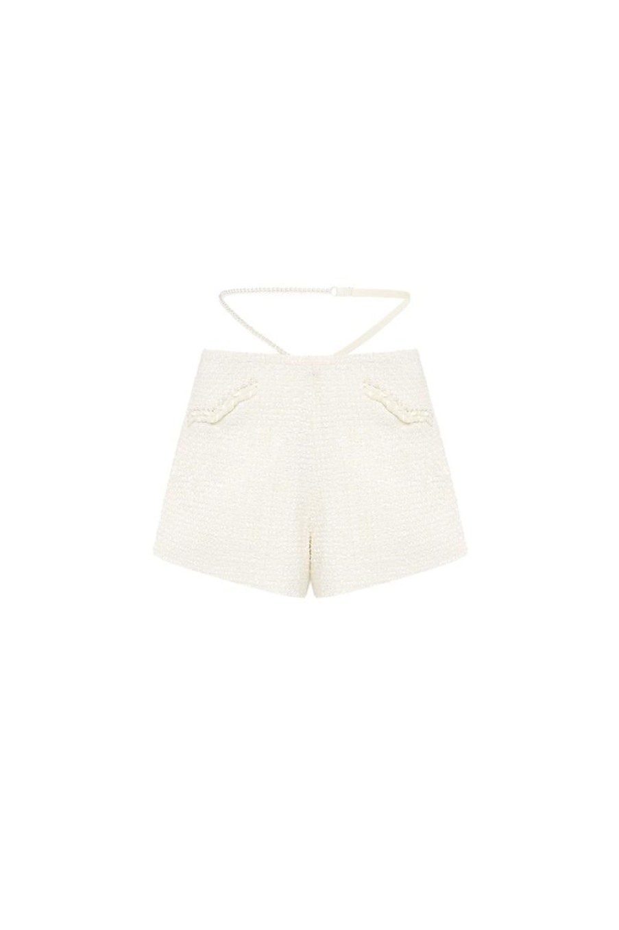 OZLANA Bottoms | Little Obelia Tweed Shorts (Cream)