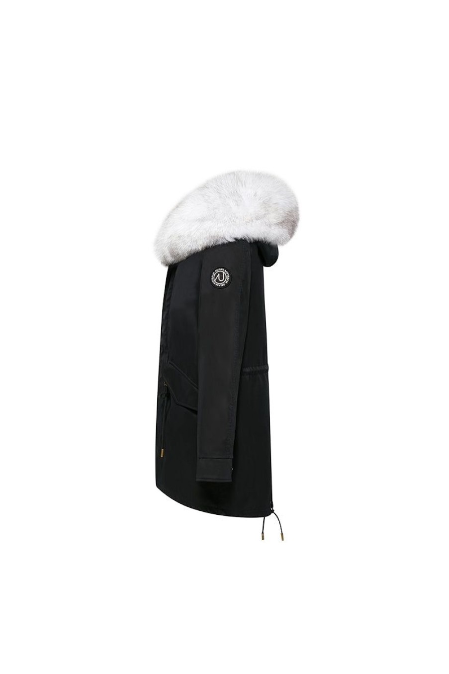 OZLANA Classic & Designer Parkas | Black(Men)+ Classic Snow Fox