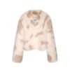 OZLANA Omniverse: Milan Runway Collection | Highland Wide Lapel Crop Racoon Fur Jacket(Cow Chestnut)