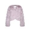 OZLANA Full Fur Jackets | Cloud Bubble V Neck Fox Fur Jacket (Purple)