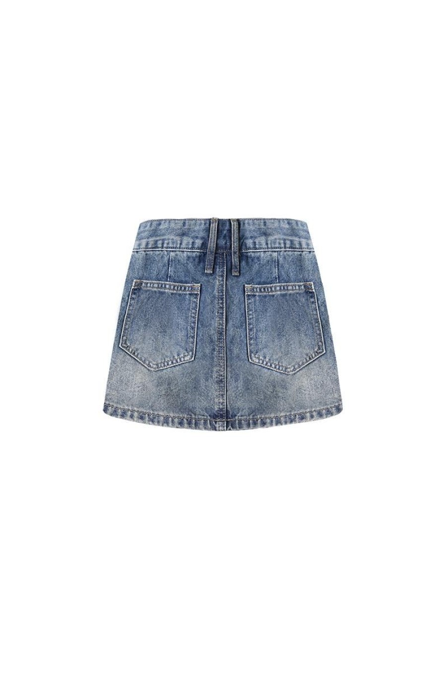 OZLANA Ozln | Ozln A-League Mini Denim Skirt(Denim Blue )