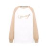 OZLANA Tee Shirts | Raglan Contrast Sleeve Sweatshirt (Camel)