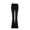 OZLANA Bottoms | Shell Born Flared Trousers (Black)