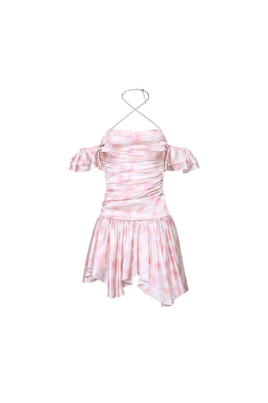 OZLANA Dresses & Sets | Tideflower Draped Dress (Pink)